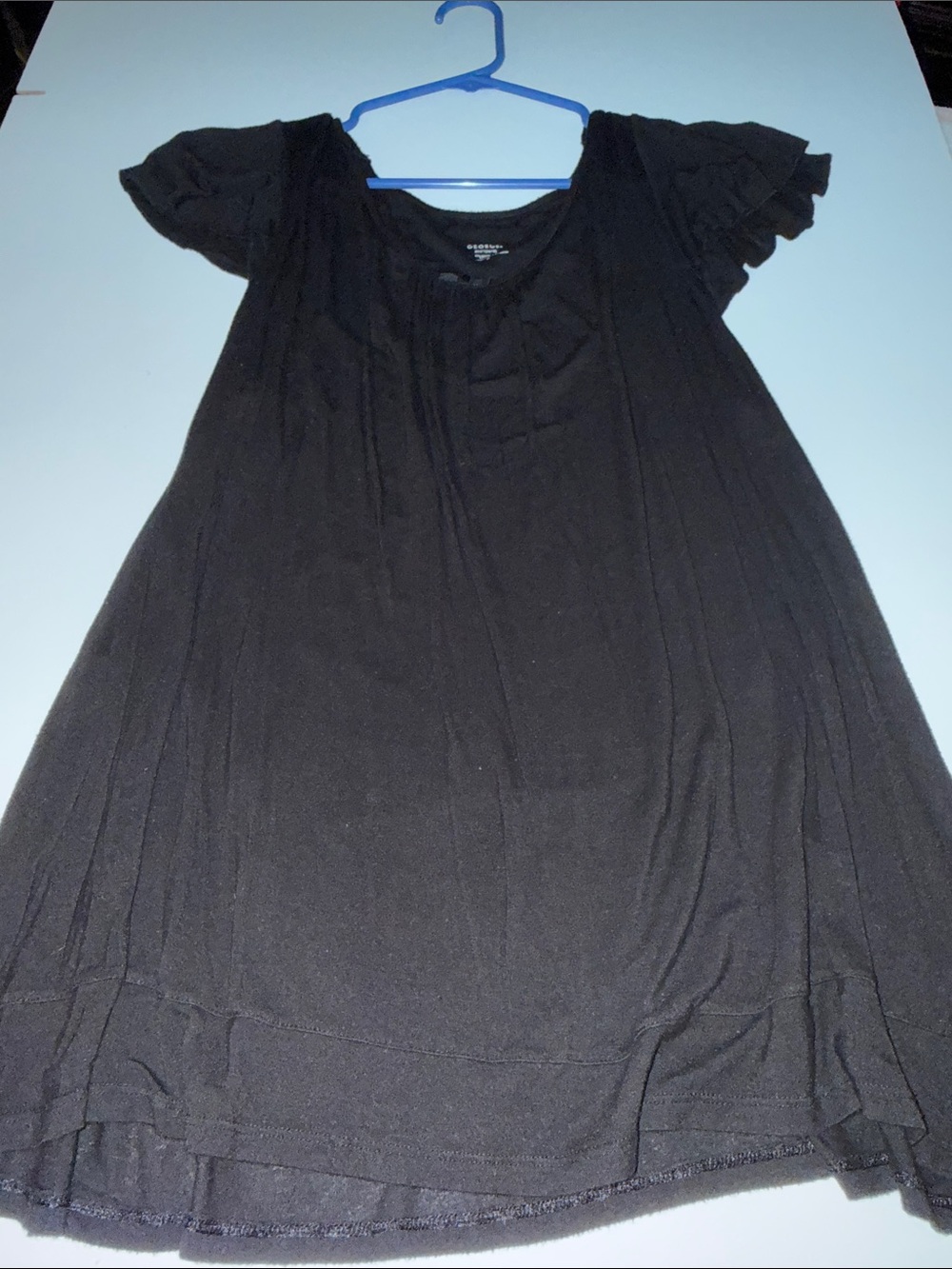 George Black Short Sleeve Tunic Top